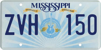 MS license plate ZVH150