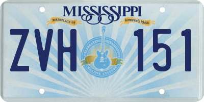 MS license plate ZVH151