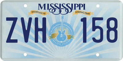 MS license plate ZVH158
