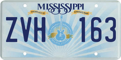 MS license plate ZVH163