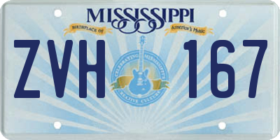MS license plate ZVH167