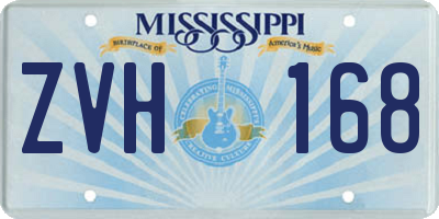 MS license plate ZVH168