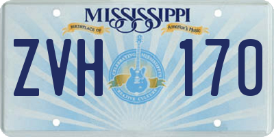 MS license plate ZVH170