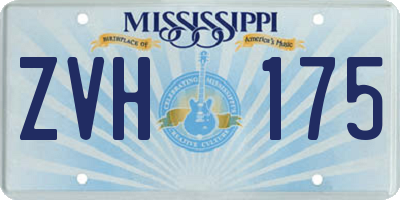MS license plate ZVH175