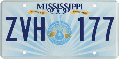 MS license plate ZVH177
