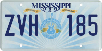 MS license plate ZVH185