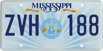 MS license plate ZVH188