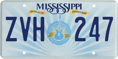 MS license plate ZVH247