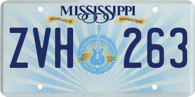 MS license plate ZVH263