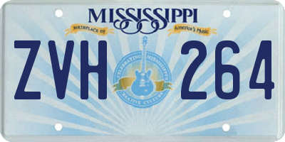 MS license plate ZVH264
