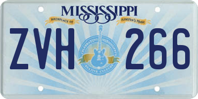 MS license plate ZVH266