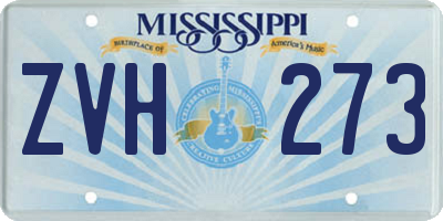 MS license plate ZVH273