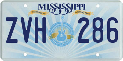 MS license plate ZVH286