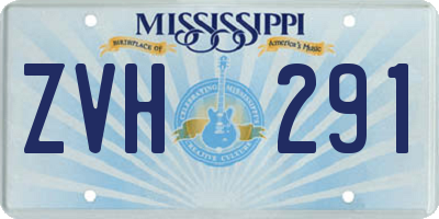 MS license plate ZVH291