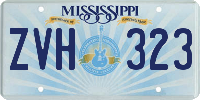 MS license plate ZVH323