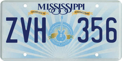 MS license plate ZVH356
