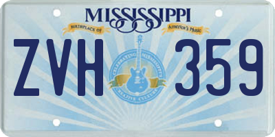 MS license plate ZVH359