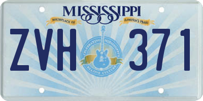 MS license plate ZVH371
