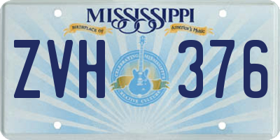 MS license plate ZVH376