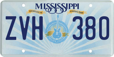MS license plate ZVH380