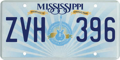 MS license plate ZVH396