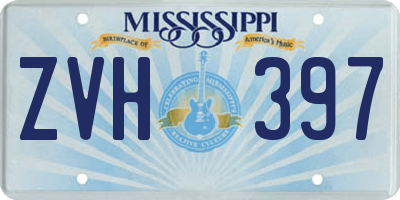 MS license plate ZVH397