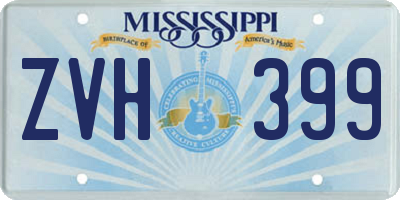 MS license plate ZVH399