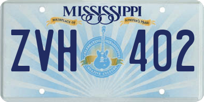 MS license plate ZVH402