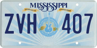 MS license plate ZVH407