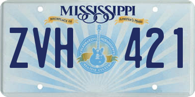 MS license plate ZVH421