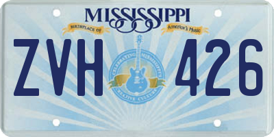 MS license plate ZVH426