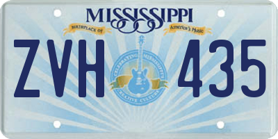 MS license plate ZVH435