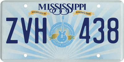 MS license plate ZVH438