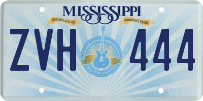 MS license plate ZVH444