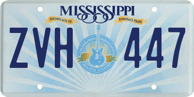 MS license plate ZVH447