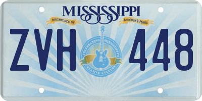 MS license plate ZVH448