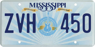 MS license plate ZVH450
