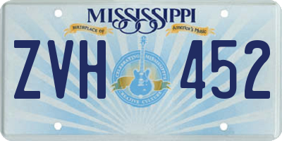 MS license plate ZVH452