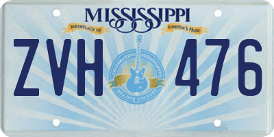 MS license plate ZVH476