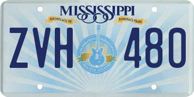 MS license plate ZVH480