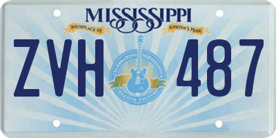 MS license plate ZVH487