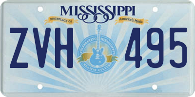 MS license plate ZVH495