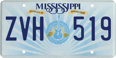 MS license plate ZVH519