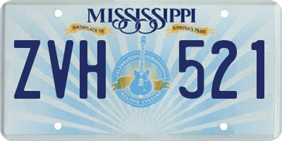 MS license plate ZVH521