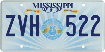 MS license plate ZVH522