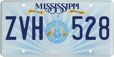 MS license plate ZVH528