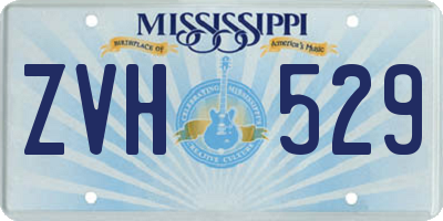 MS license plate ZVH529