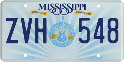 MS license plate ZVH548