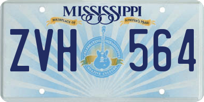 MS license plate ZVH564