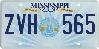 MS license plate ZVH565
